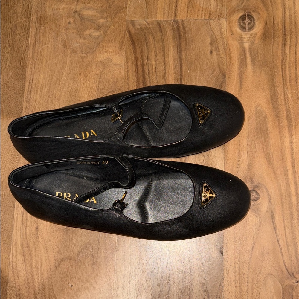 Prada Women's Black Leather Loafers